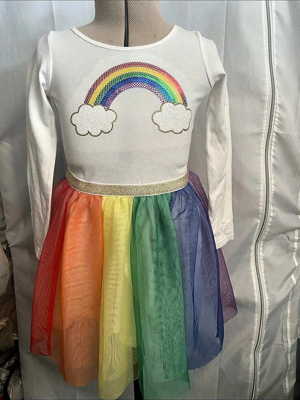 Rainbow Tulle Dress Size 4